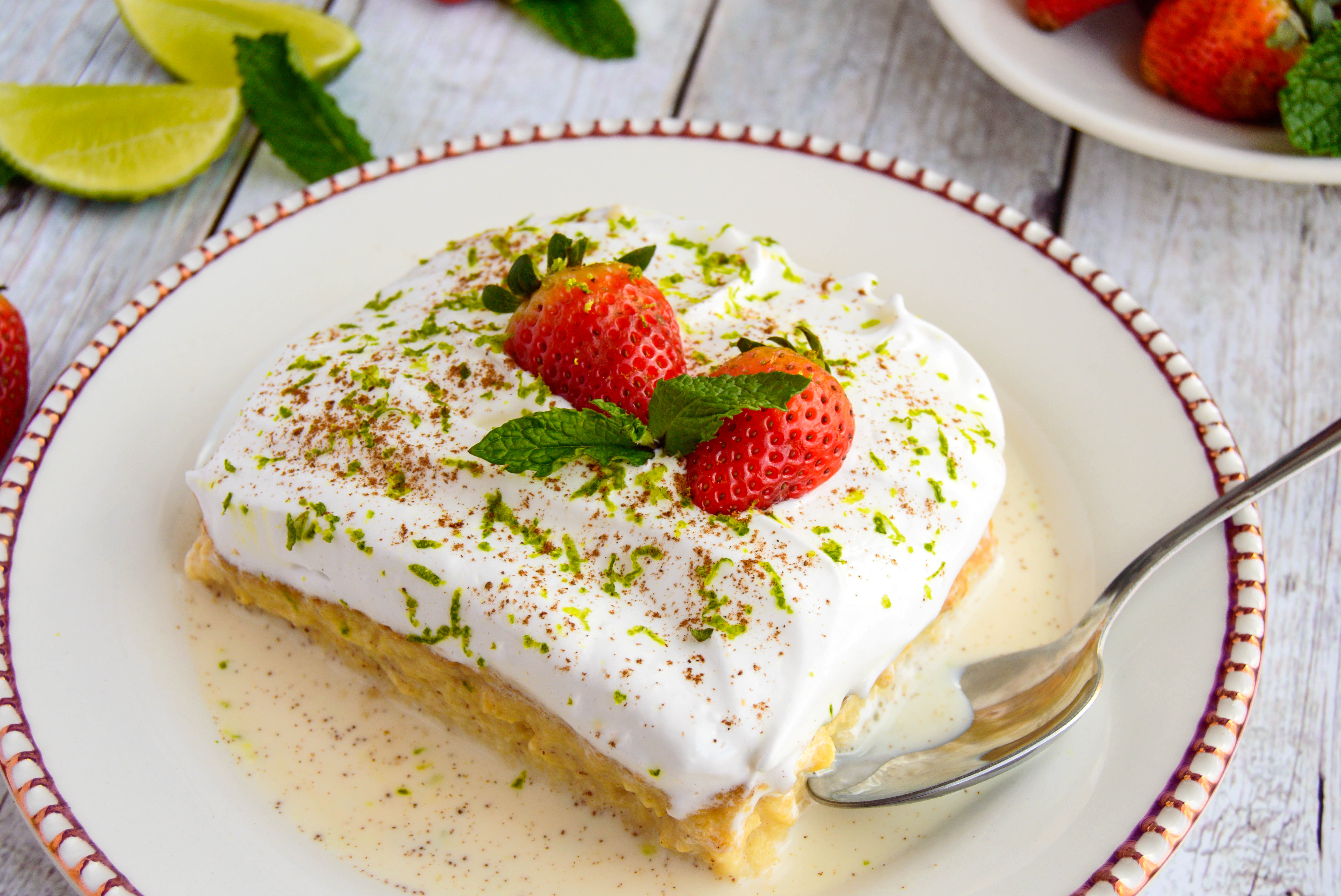 Tres Leches Cake with Strawberries Tres Leches Cake with Strawberries
