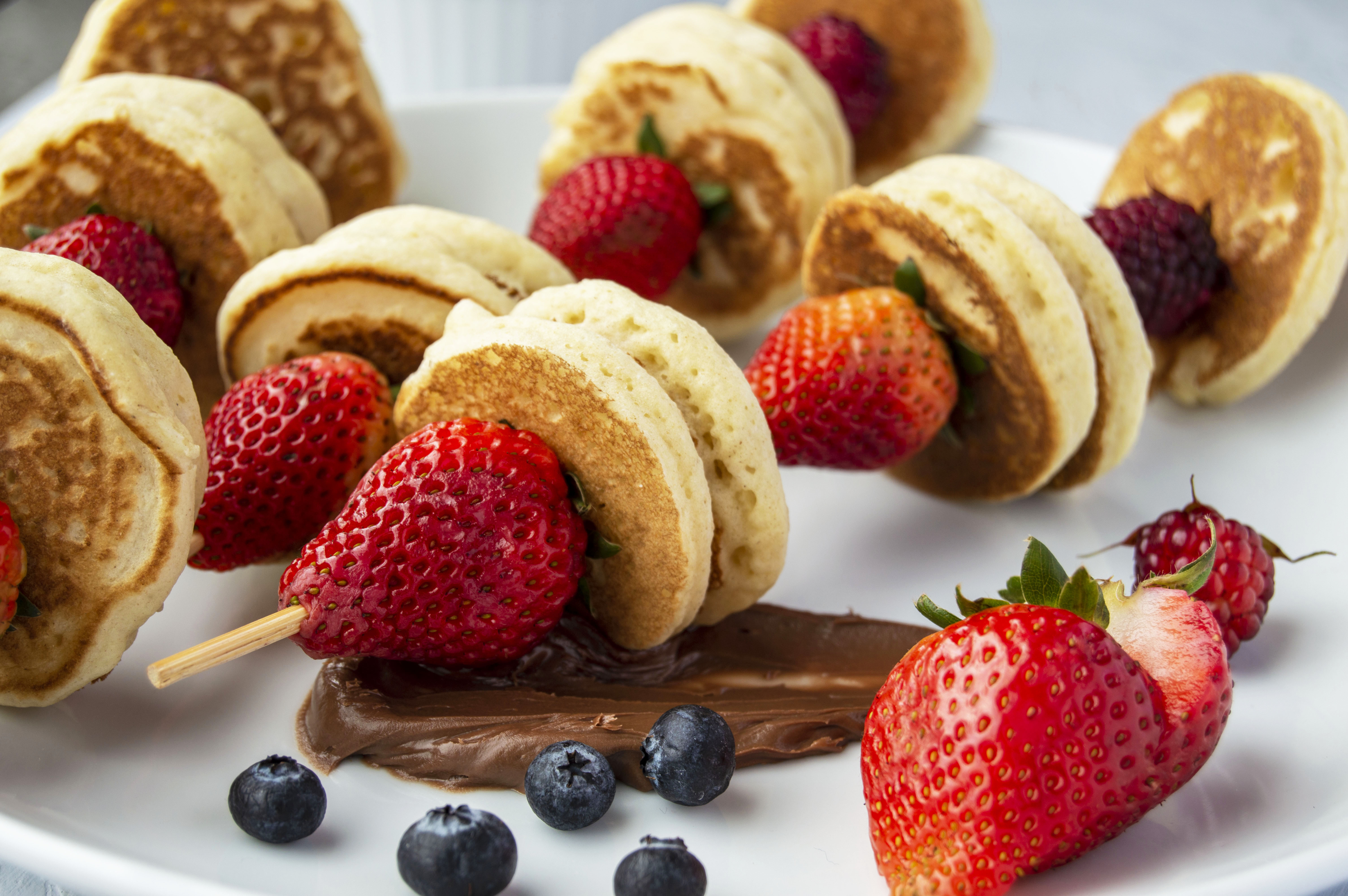Mini Pancake Skewers Mini Pancake Skewers