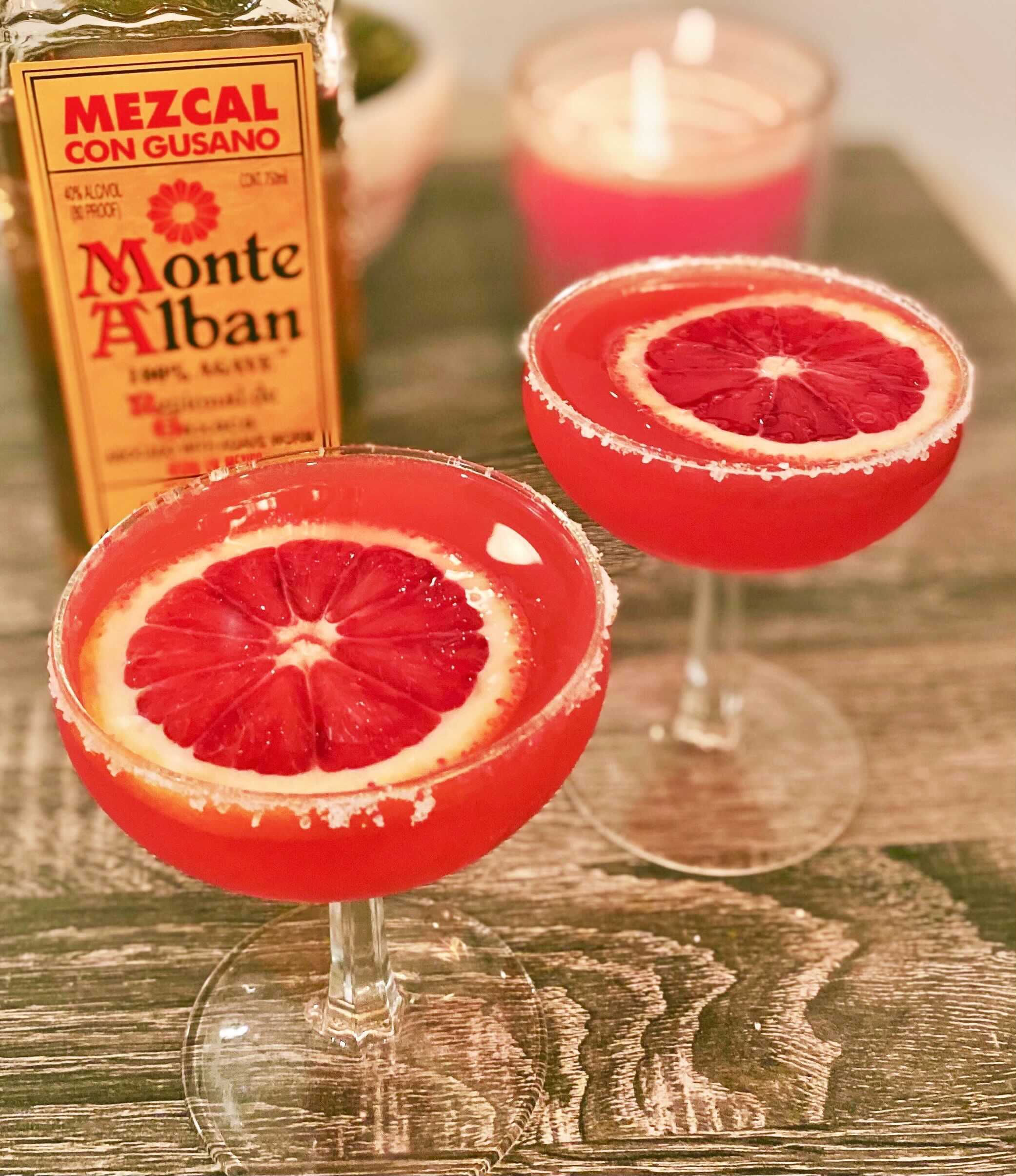 Blood Orange Margarita with Mezcal Tequila