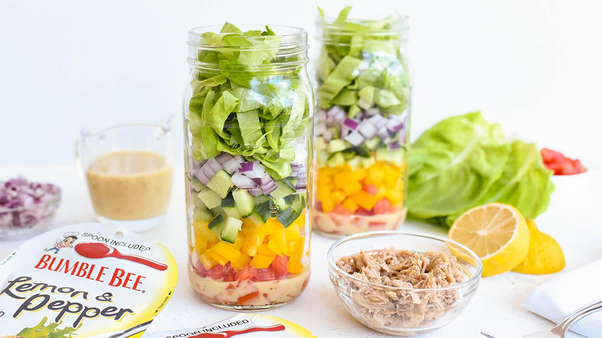 MASON JAR LEMON-PEPPER TUNA SALAD