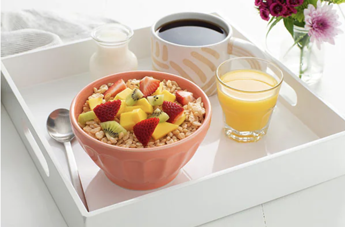 Fruit and Cereal Bowl with Coffee