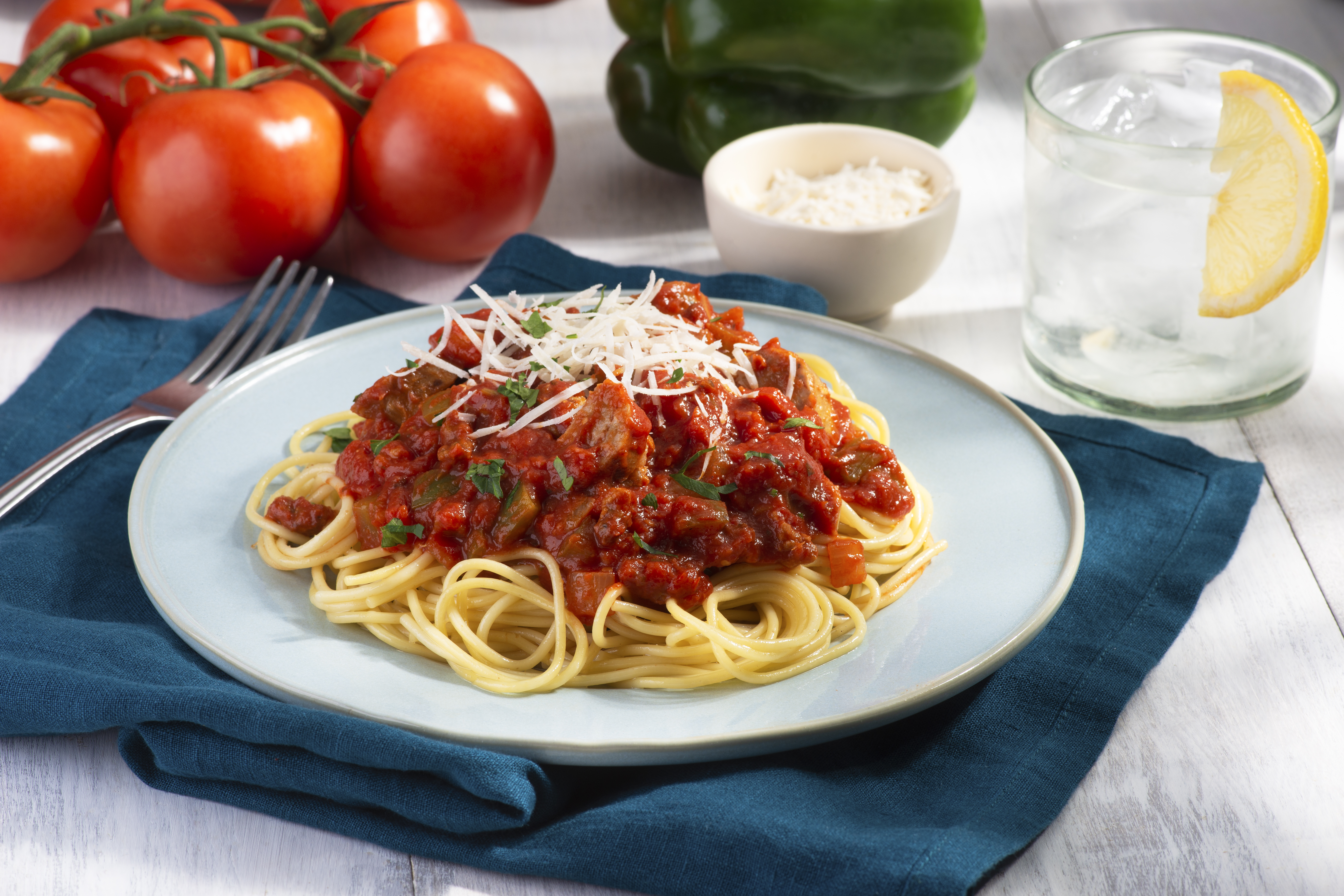 Spaghetti with Savory Sausage Sauce Spaghetti with Savory Sausage Sauce